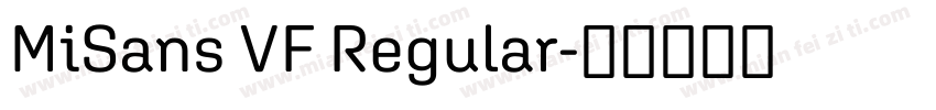 MiSans VF Regular字体转换